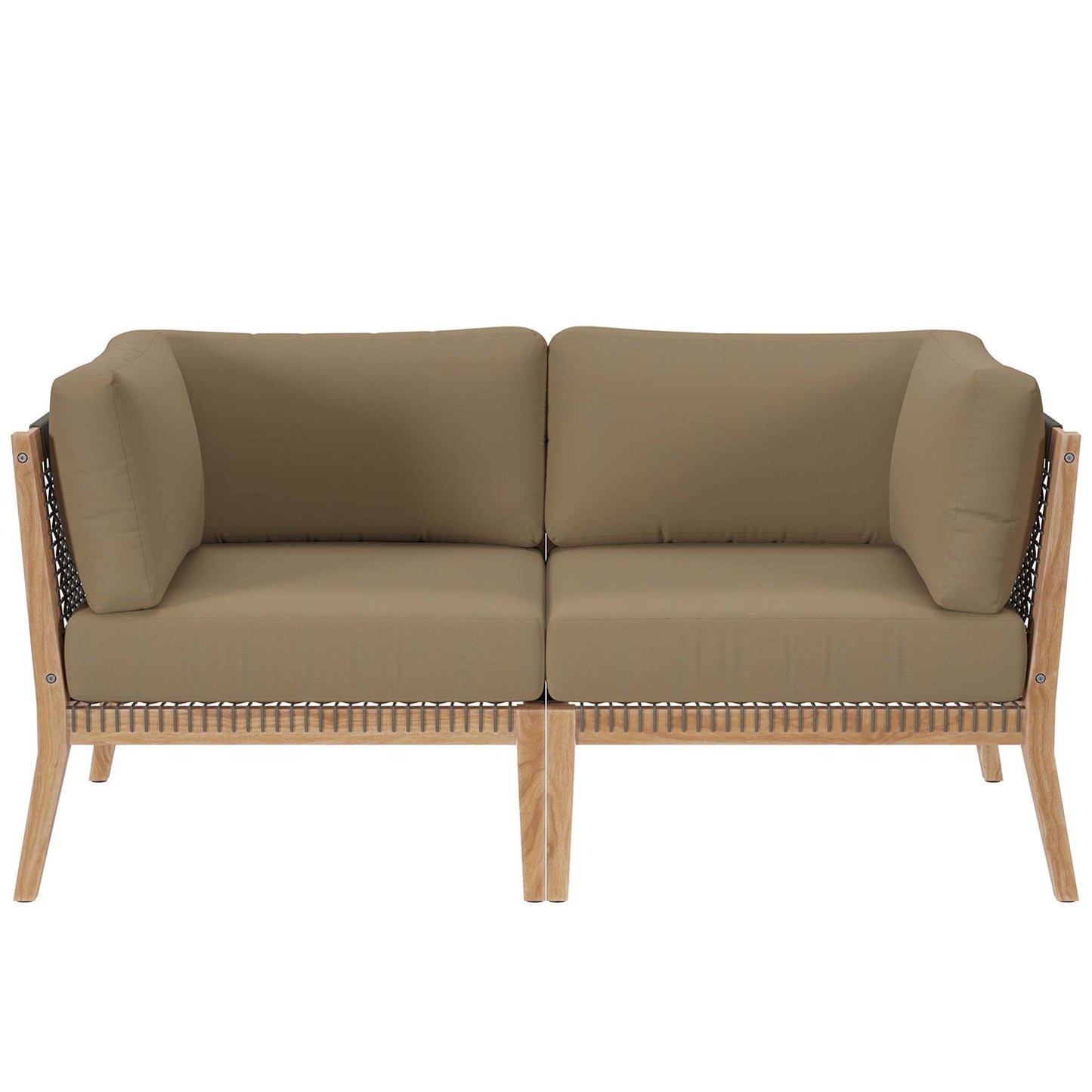 Clearwater Outdoor Patio Teak Wood Loveseat by Furniture for America