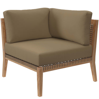 Clearwater Outdoor Patio Teak Wood Loveseat by Furniture for America