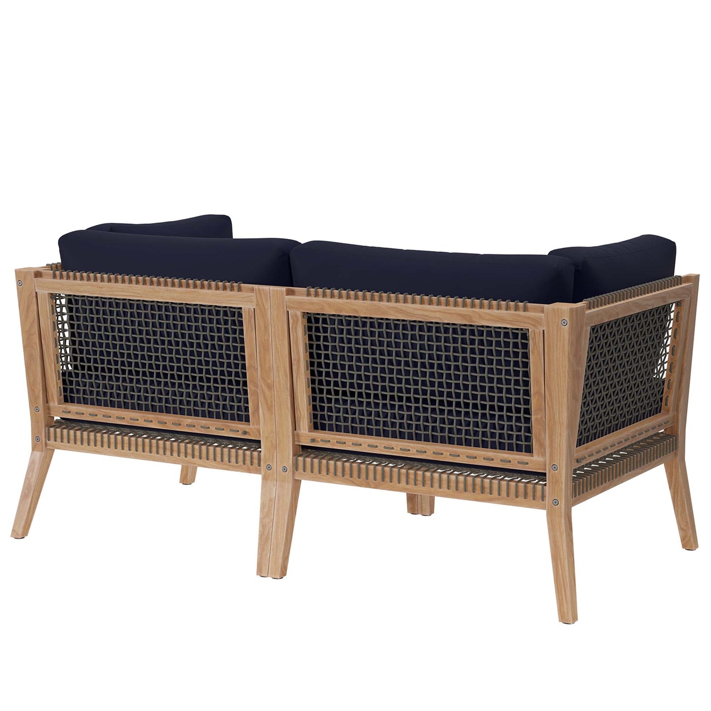 Clearwater Outdoor Patio Teak Wood Loveseat by Furniture for America