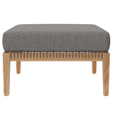 Vesper 4-Piece Outdoor Patio Teak Wood Sectional Sofa in Gray Graphite