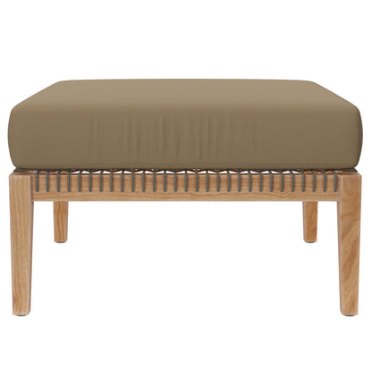 Clearwater 4-Piece Outdoor Patio Teak Wood Sectional Sofa by Furniture For America