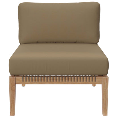 Clearwater 6-Piece Outdoor Patio Teak Wood Sectional Sofa by Furniture For America