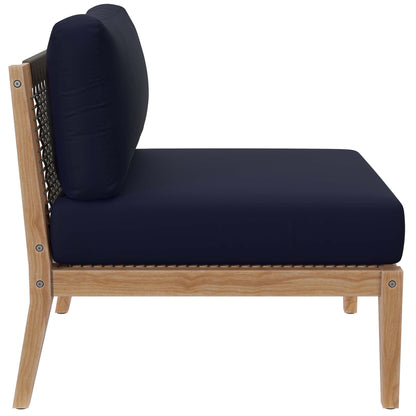 Clearwater 6-Piece Outdoor Patio Teak Wood Sectional Sofa by Furniture For America