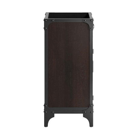 Steamforge 18" Bathroom Vanity Cabinet (Sink Basin Not Included) in Black Walnut