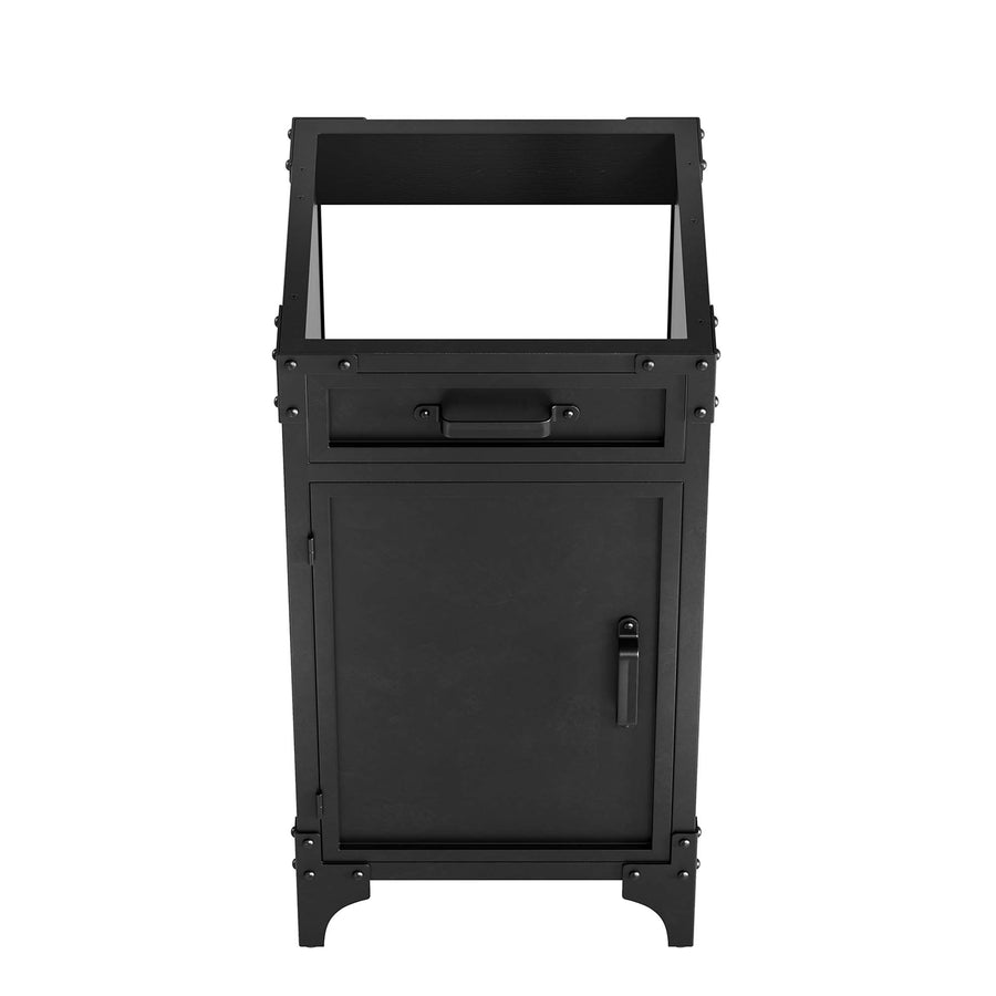 Clover 18" Bathroom Vanity Cabinet (Sink Basin Not Included) in Black Walnut