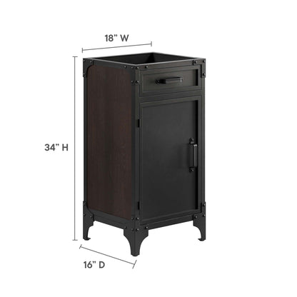 Steamforge 18" Bathroom Vanity Cabinet (Sink Basin Not Included) by Furniture For America