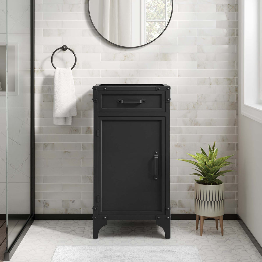Clover 18" Bathroom Vanity Cabinet (Sink Basin Not Included) in Black Walnut