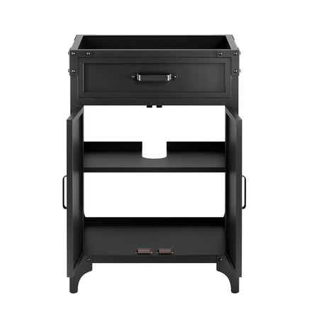 Steamforge 24" Bathroom Vanity Cabinet (Sink Basin Not Included) in Black Walnut
