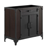 Clover 36" Bathroom Vanity Cabinet (Sink Basin Not Included) in Black Walnut