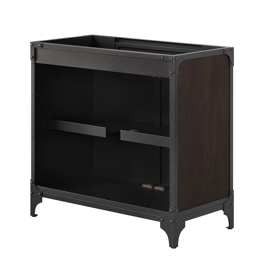 Clover 36" Bathroom Vanity Cabinet (Sink Basin Not Included) in Black Walnut