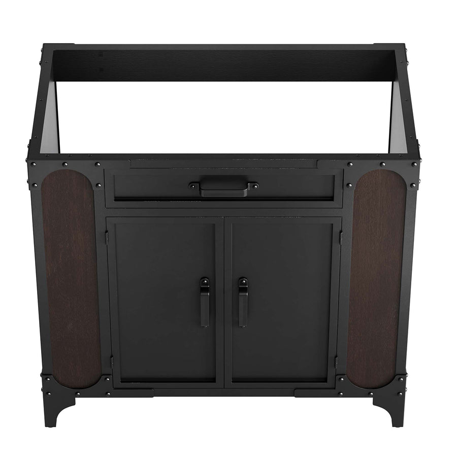 Clover 36" Bathroom Vanity Cabinet (Sink Basin Not Included) in Black Walnut
