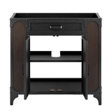 Clover 36" Bathroom Vanity Cabinet (Sink Basin Not Included) in Black Walnut