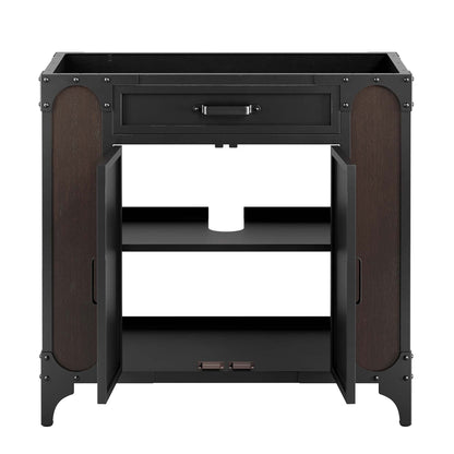 Steamforge 36" Bathroom Vanity Cabinet (Sink Basin Not Included) by Furniture For America