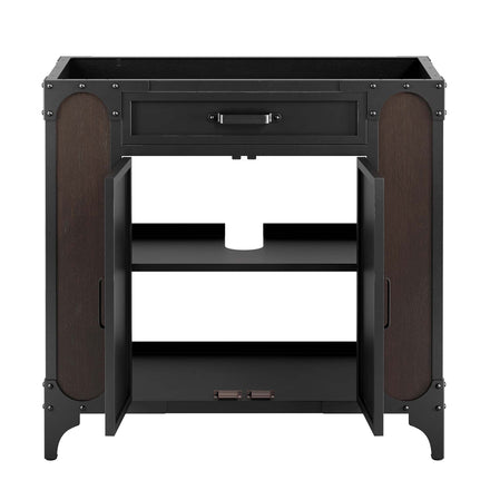 Steamforge 36" Bathroom Vanity Cabinet (Sink Basin Not Included) in Black Walnut