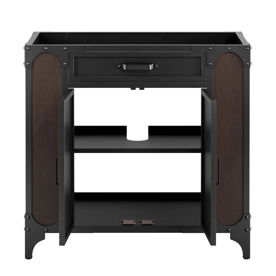 Clover 36" Bathroom Vanity Cabinet (Sink Basin Not Included) in Black Walnut