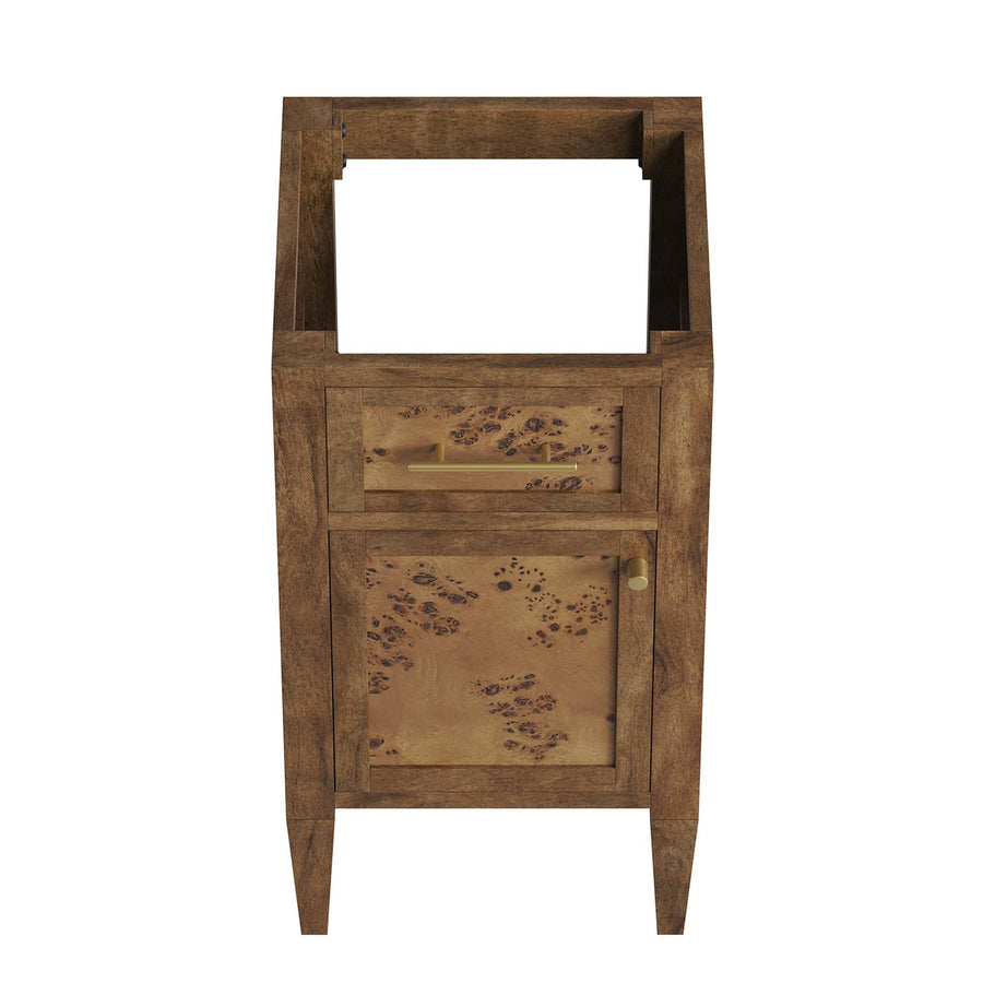 Onyx 18" Wood Bathroom Vanity Cabinet (Sink Basin Not Included) in Brown