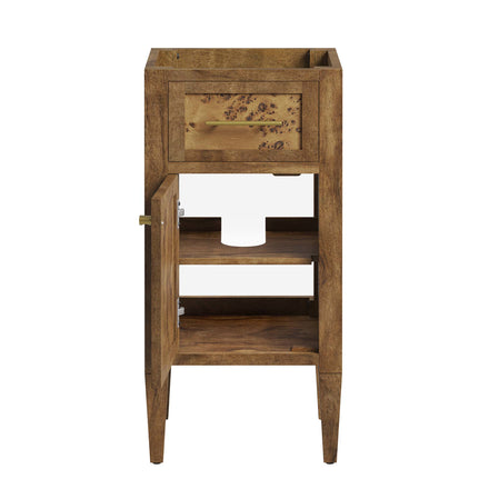 Elysian 18" Wood Bathroom Vanity Cabinet (Sink Basin Not Included) in Brown