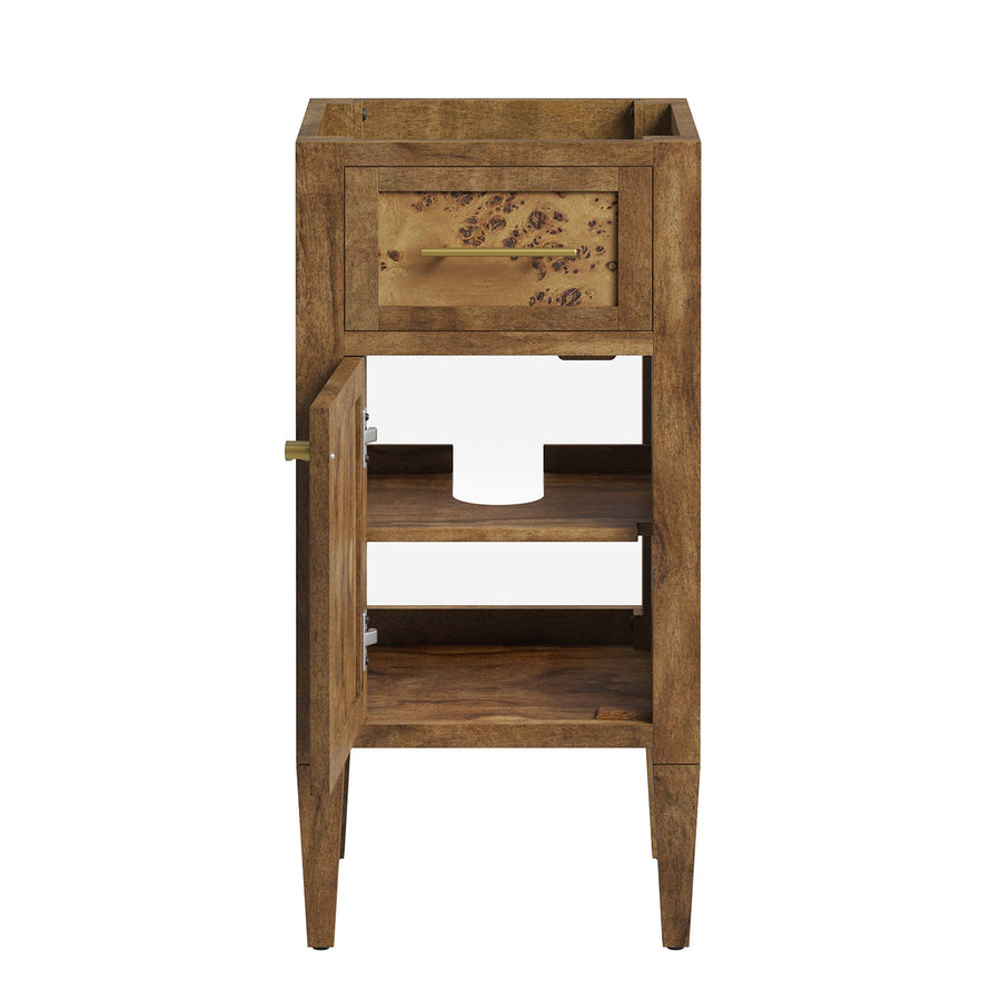 Onyx 18" Wood Bathroom Vanity Cabinet (Sink Basin Not Included) in Brown