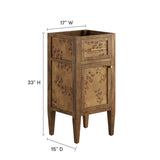 Onyx 18" Wood Bathroom Vanity Cabinet (Sink Basin Not Included) in Brown