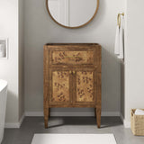 Onyx 24" Wood Bathroom Vanity Cabinet (Sink Basin Not Included) in Brown