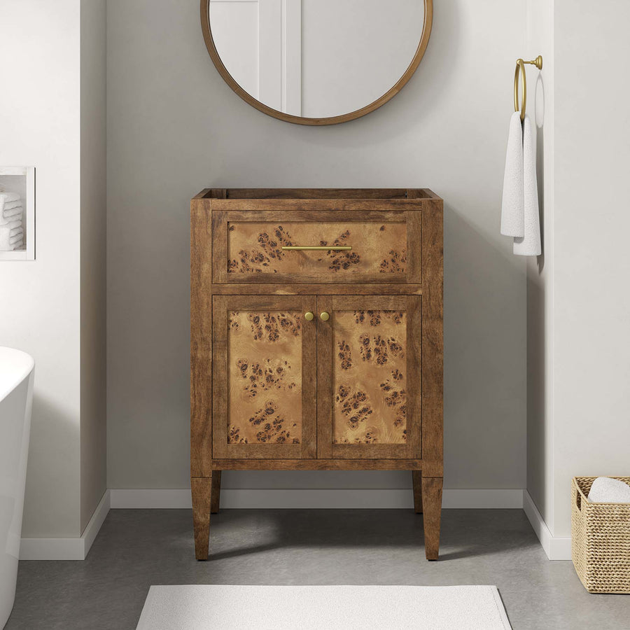 Onyx 24" Wood Bathroom Vanity Cabinet (Sink Basin Not Included) in Brown