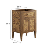 Onyx 24" Wood Bathroom Vanity Cabinet (Sink Basin Not Included) in Brown