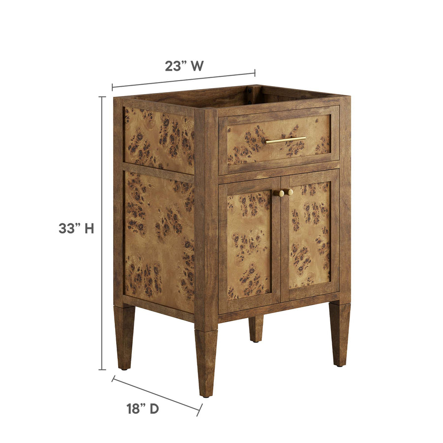 Onyx 24" Wood Bathroom Vanity Cabinet (Sink Basin Not Included) in Brown