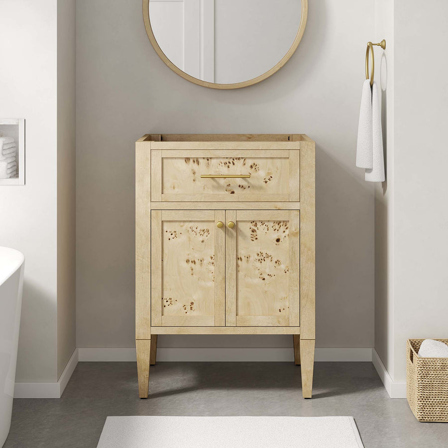 Onyx 24" Wood Bathroom Vanity Cabinet (Sink Basin Not Included) in Burgundy