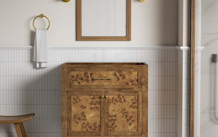 Onyx 30" Bathroom Vanity Cabinet (Sink Basin Not Included) in Brown