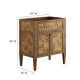 Onyx 30" Bathroom Vanity Cabinet (Sink Basin Not Included) in Brown