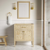 Onyx 30" Bathroom Vanity Cabinet (Sink Basin Not Included) in Burgundy
