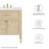 Onyx 30" Bathroom Vanity Cabinet (Sink Basin Not Included) in Burgundy