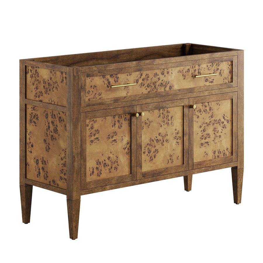 Onyx 48" Wood Bathroom Vanity Cabinet (Sink Basin Not Included) in Brown