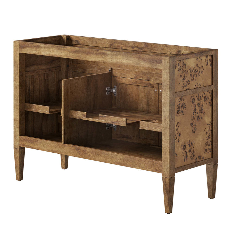 Onyx 48" Wood Bathroom Vanity Cabinet (Sink Basin Not Included) in Brown