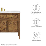 Onyx 48" Wood Bathroom Vanity Cabinet (Sink Basin Not Included) in Brown