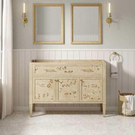 Elysian 48" Wood Bathroom Vanity Cabinet (Sink Basin Not Included) in Burl