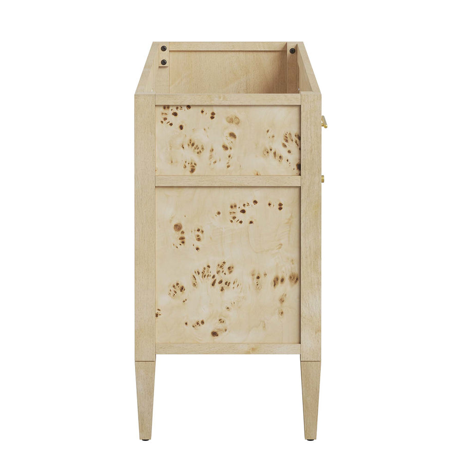 Onyx 48" Wood Bathroom Vanity Cabinet (Sink Basin Not Included) in Burl
