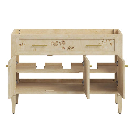 Elysian 48" Wood Bathroom Vanity Cabinet (Sink Basin Not Included) in Burl