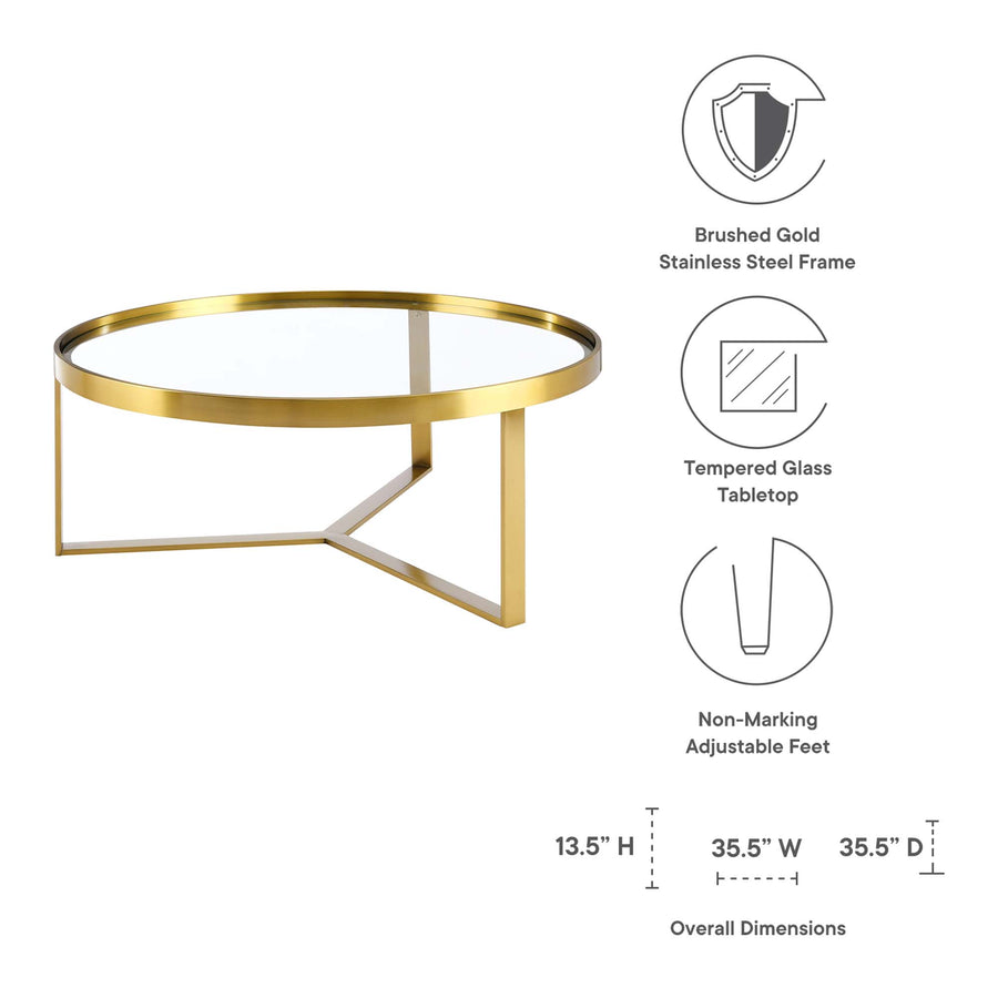 Westport Coffee Table in Gold