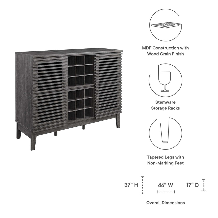 Vera Bar Cabinet in Charcoal