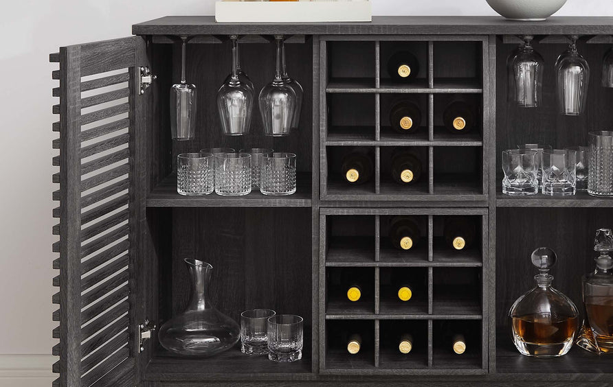 Vera Bar Cabinet in Charcoal
