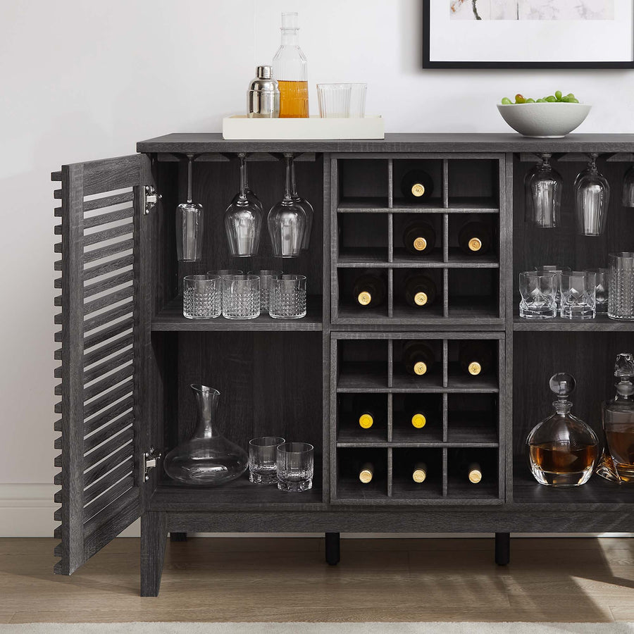 Vera Bar Cabinet in Charcoal