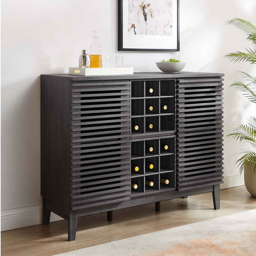 Vera Bar Cabinet in Charcoal