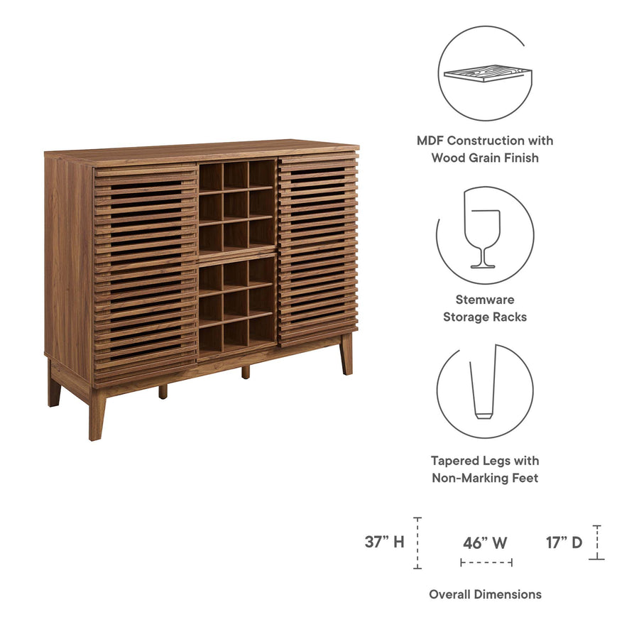 Vera Bar Cabinet in Walnut