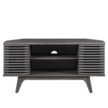 Render 46" Corner TV Stand in Charcoal
