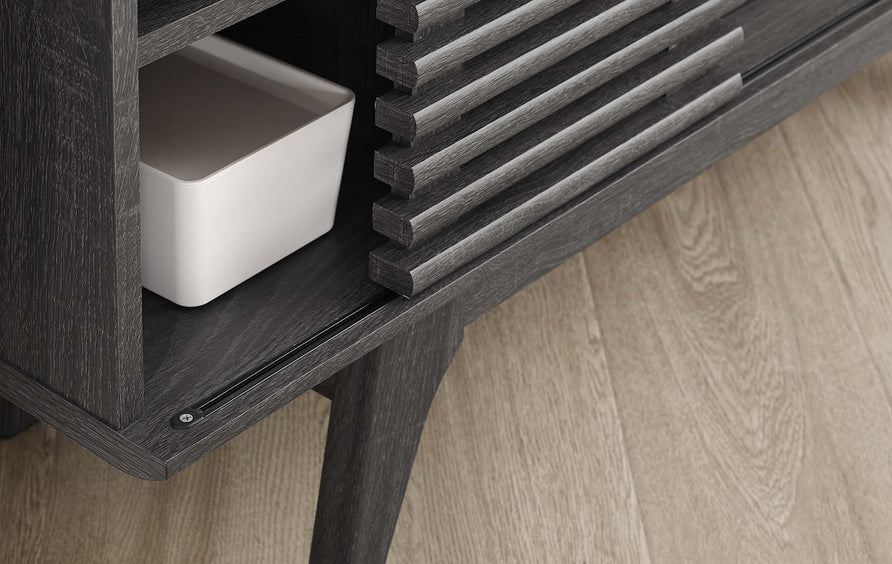 Vera 46" Corner TV Stand in Charcoal