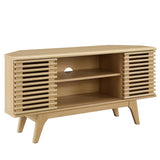 Vera 46" Corner TV Stand in Oak