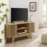 Vera 46" Corner TV Stand in Oak