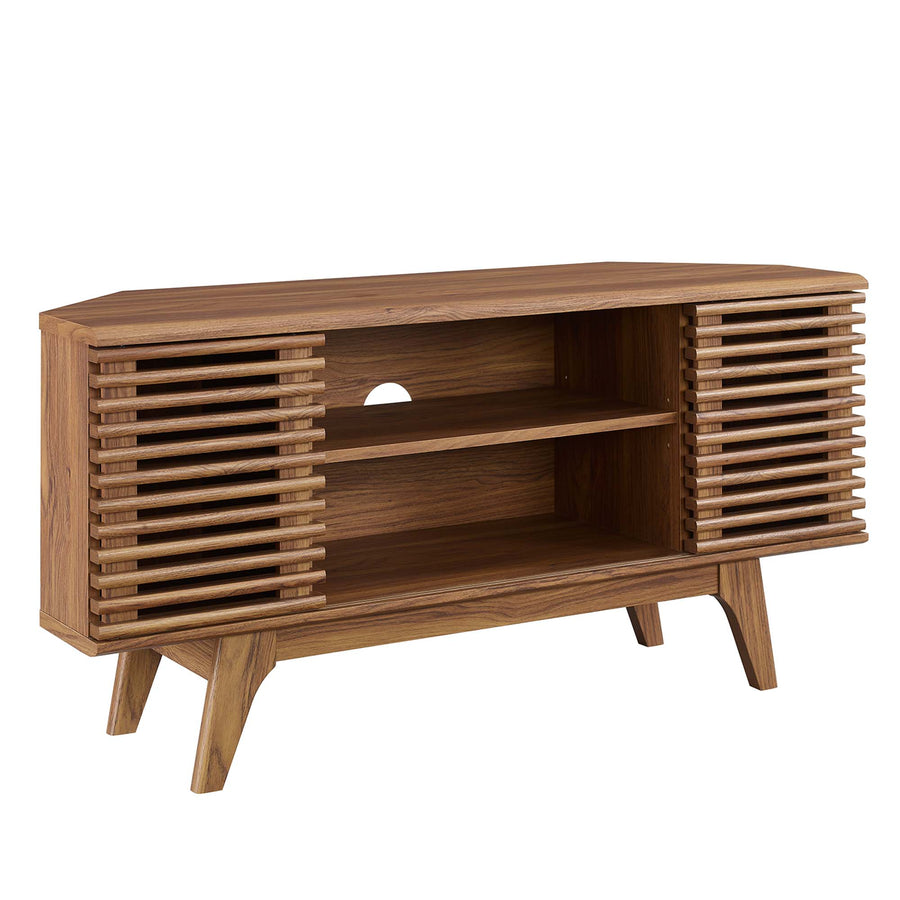 Vera 46" Corner TV Stand in Walnut