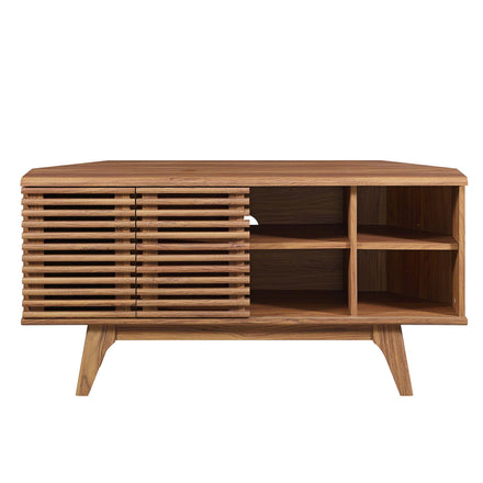 Render 46" Corner TV Stand in Walnut